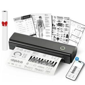 Portable Printer. Wireless, Bluetooth Printer, Travel, No Ink Needed